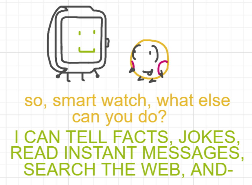 A panel from What's The Point, episode five of the Board Boards object show by Furretwalk/WalkingFurret.